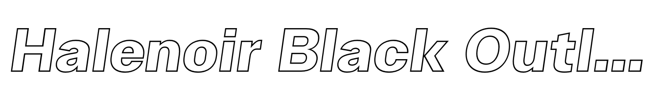 Halenoir Black Outline Oblique